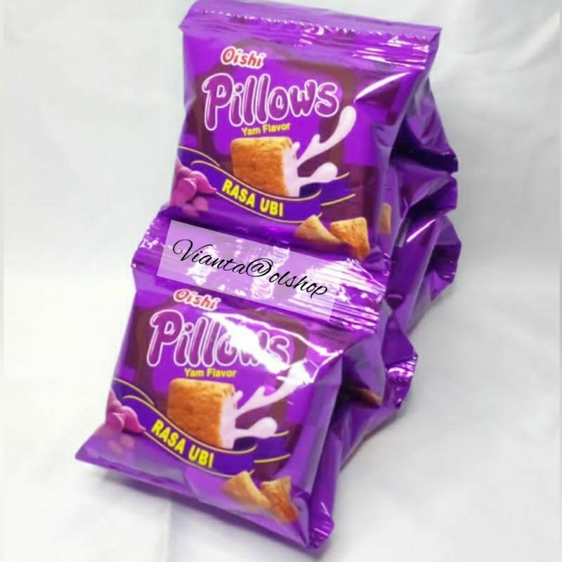 

Pillows Oishi Chocolate || Rasa Cheese || Rasa Ubi isi 10 @6gr