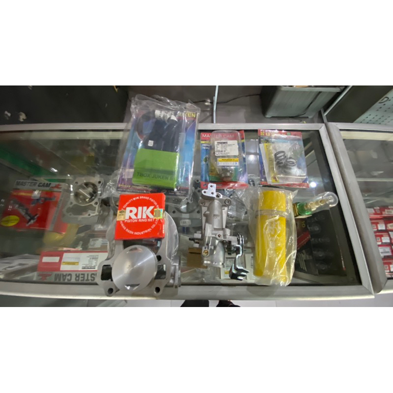 (BEAT ESP SCOOPY ESP VARIO ESP K44 )PAKET BORE UP BRT 128/130cc BLOK CAST IRON 54,5 PISTON FORGED 54