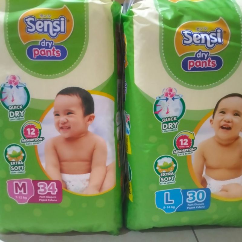 Pampers sensi Pants S40/M34/L30/XL24/XXL22