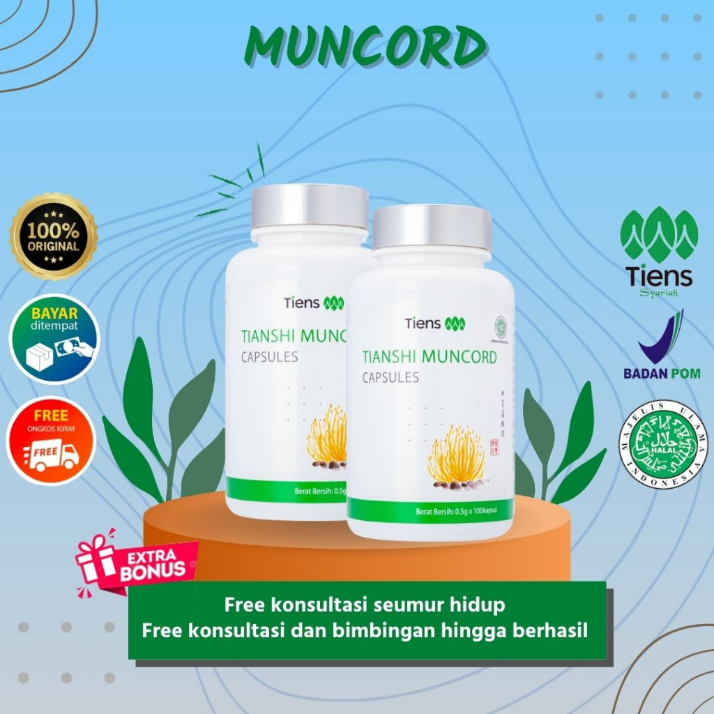 MUNCORD TIENS ORIGINAL TIANSHI/ AMPUH ORIGINAL Muncord TIENS obat batu ginjal| stamina Pria