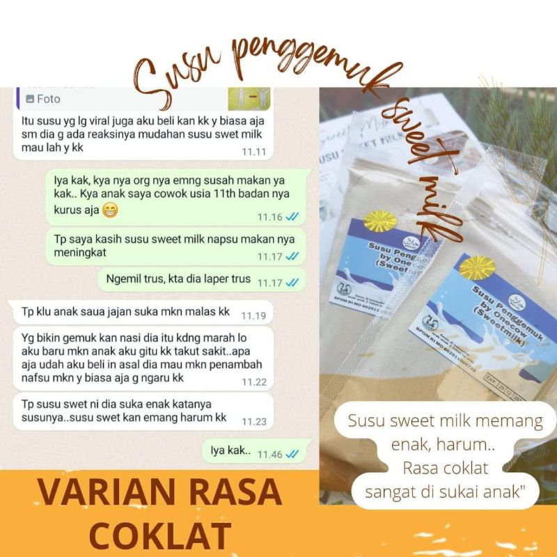 

Penggemuk Sweet milk