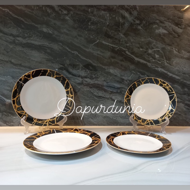 Piring makan keramik taniti granite ceper ( 9” / 10,5” )