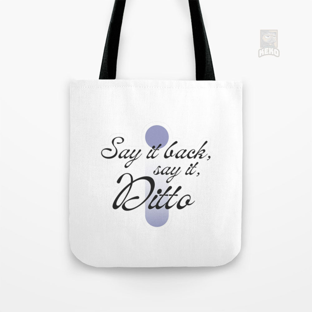 New Jeans Ditto (lyrics ver.2) Tote Bag Kanvas