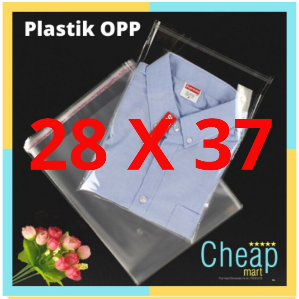 

OPP LEM PLASTIK KACA 28 X 37 baju, kaos, kemeja, celana (Isi 100 Lembar)-CM