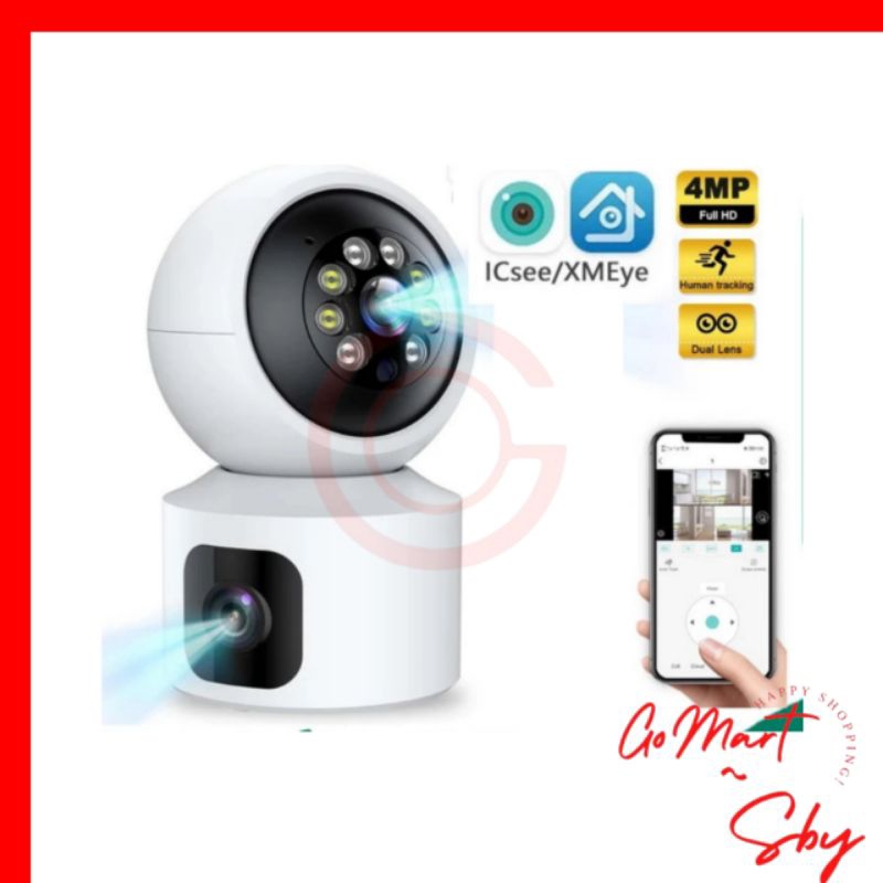 EZSEE CAMERA CCTV INDOOR 4MP WIFI CAMERA DUAL LENS