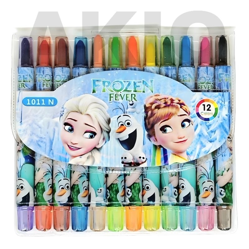 

Crayon Putar Mini Karakter FROZEN ELSA ANNA 12 WARNA Rolling Twist Krayon Anak Aman