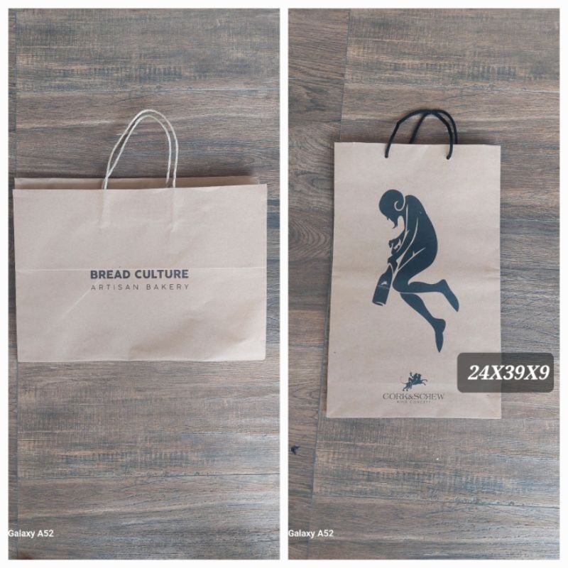 

PAPER BAG SHOPPING BAG CORK & SCREW BREAD CULTURE