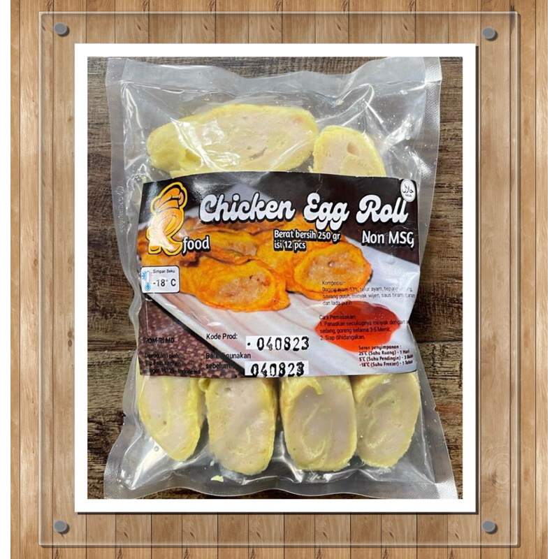 

Chicken Egg Roll 12 pcs 250gr - Non MSG by R Food