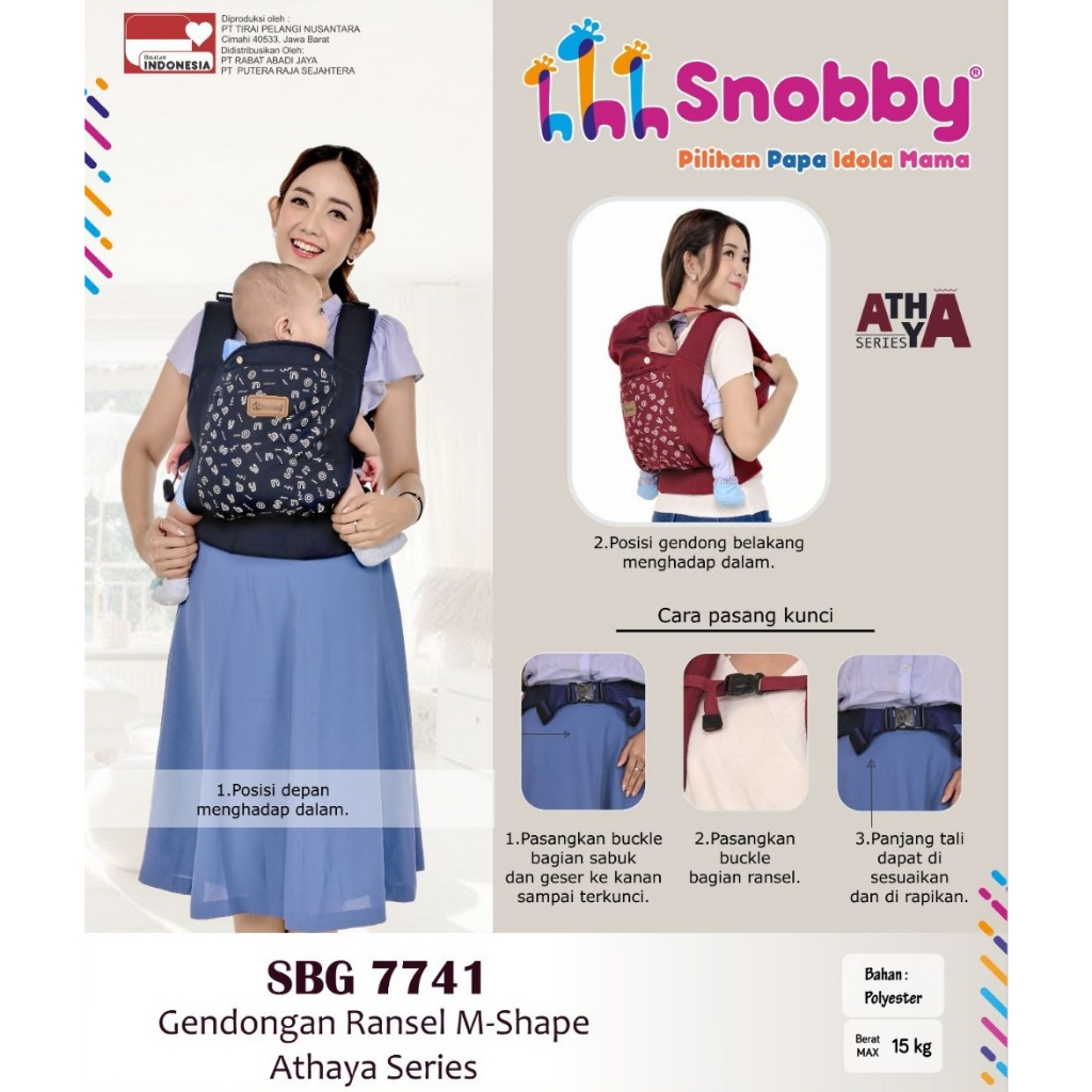 Snobby Gendongan Bayi Ransel M-Shape Athaya