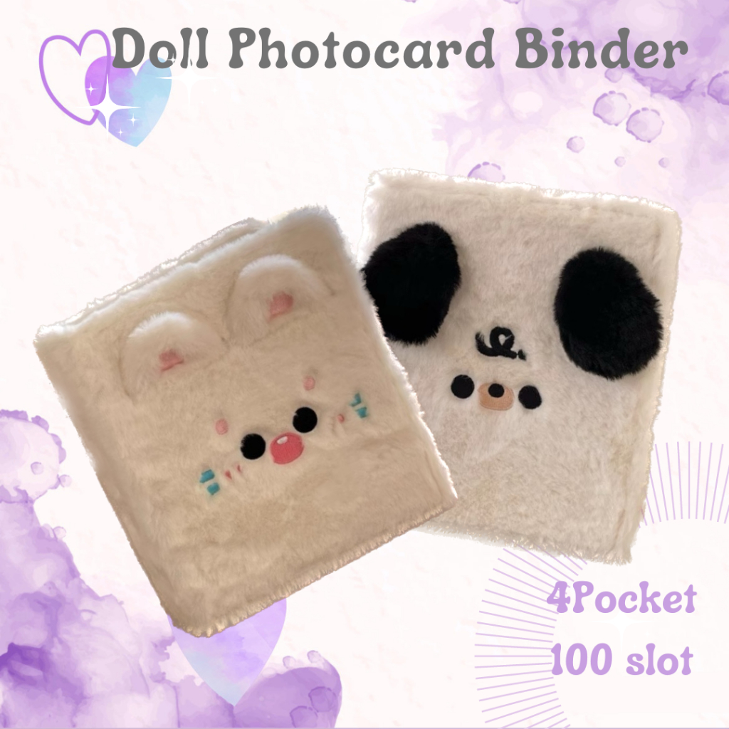 Doll Photocard Binder Bulu Collectbook PC 4P isi 100 slot Kolbuk Photocard Collbook Kpop Binder A6