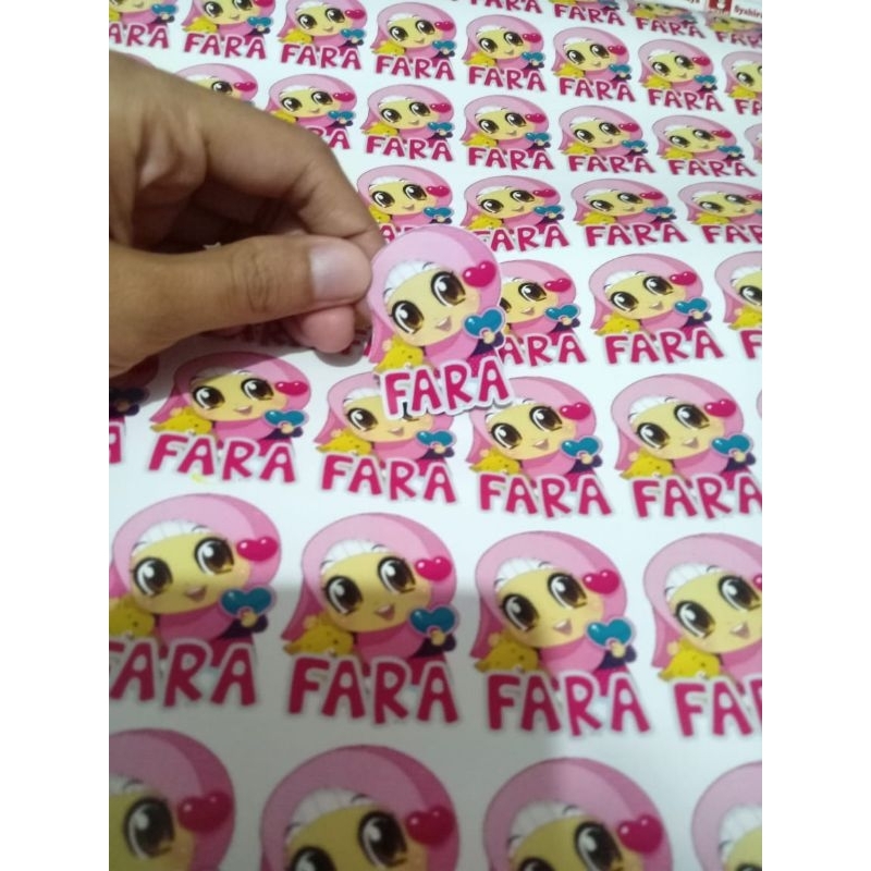 

stiker nama cutting