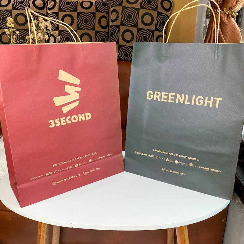 

Paperbag Greenlight & 3second Size Large Paper Bag Fashion Baju