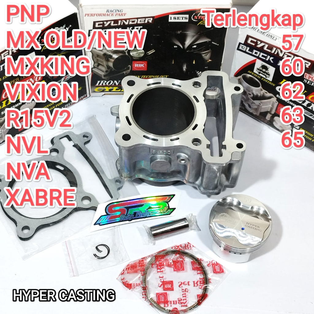 Blokset Blok Bore Up XTR 57 60 62 63 65 XTR RACING mx vixion mxking xabre nvl nva r15v2