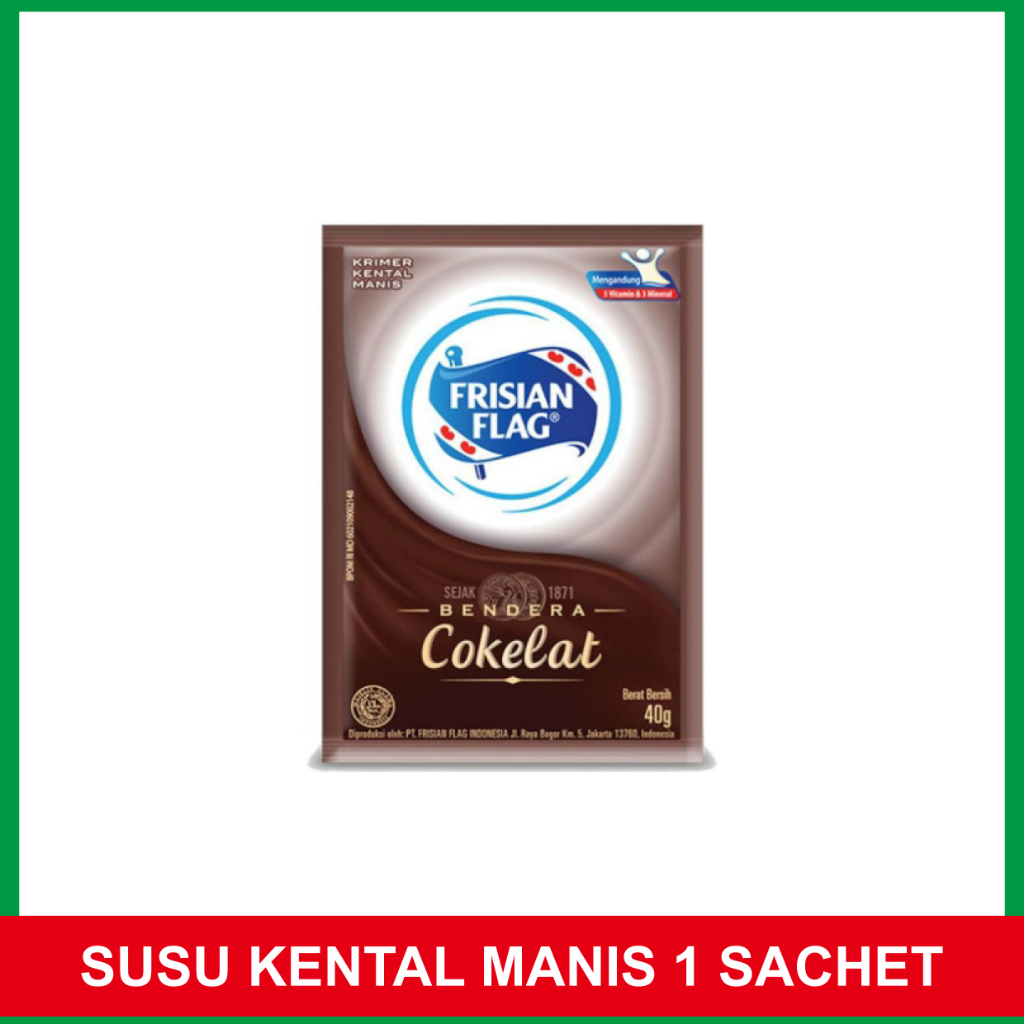 

FRISIAN FLAG INDOMILK SUSU KENTAL MANIS PUTIH DAN COKELAT SACHET 1 X 38g