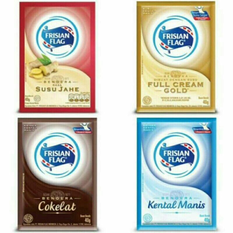 

SUSU KENTAL MANIS BENDERA FRISIAN FLAG RENCENG ISI 6 KENTAL MANIS, COKELAT, JAHE 38 GR