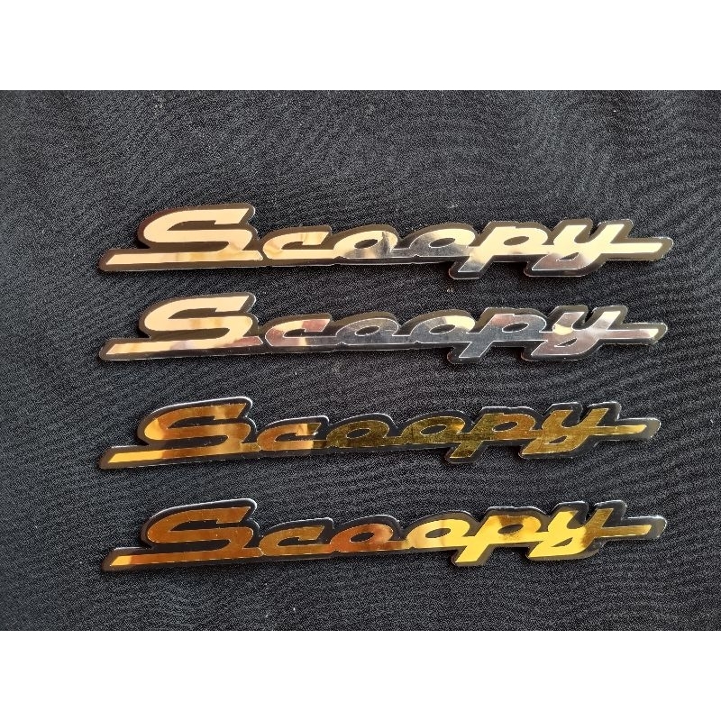 2pcs emblem honda scoopy, emblem honda scoopy
