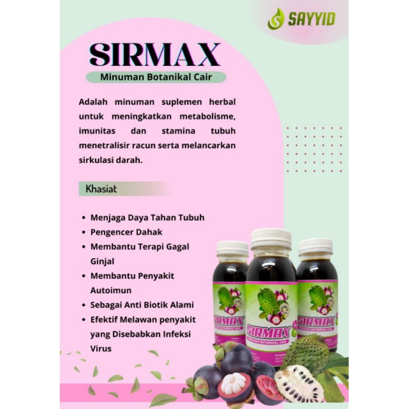 

Sirmax Minuman Botanikal Cair Manggis Sirsak 100ML