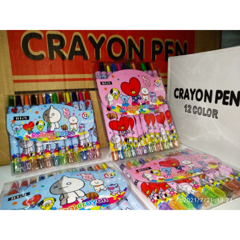 

CRAYON PEN 12 WARNA / CRAYON PEN MURAH