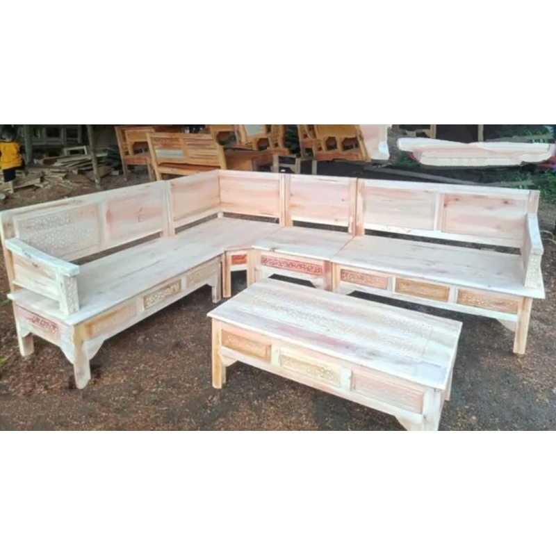 Kursi sudut kayu kursi tamu kursi sudut jepara kursi tamu kayu