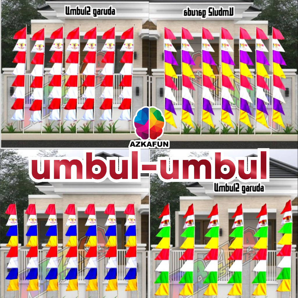 Umbul-umbul 17 agustus - umbul umbul warna warni garuda indonesia
