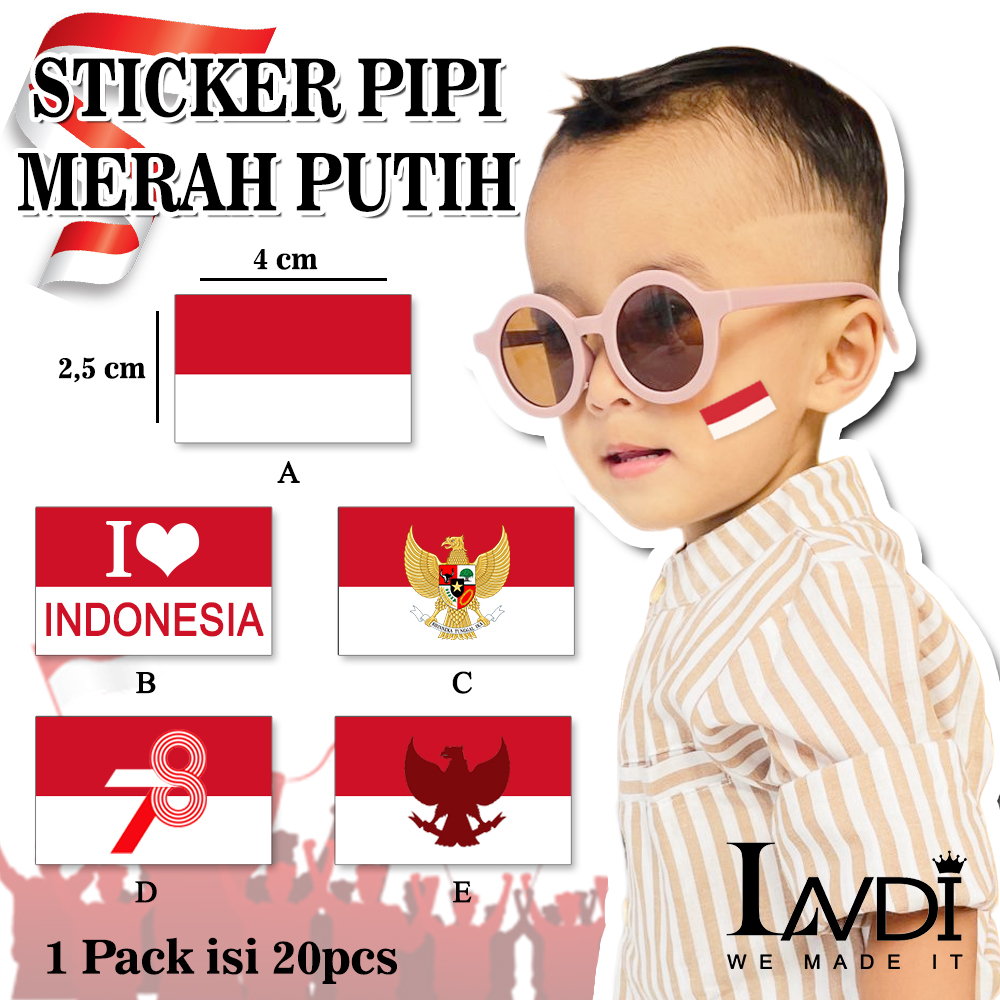 

Sticker Pipi Bendera Merah Putih Kemerdekaan HUT RI Garuda