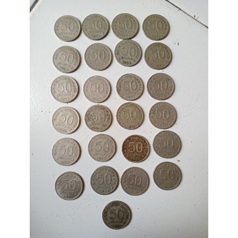 Uang Koin Kuno 50 rupiah tahun 1971