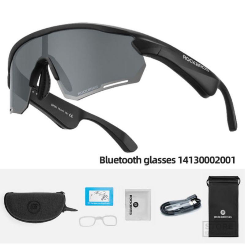 ROCKBROS SP251 Kacamata Sepeda  Bluetooth Headset Bicycle Glasses telepon mengemudi MP3 berkendara U