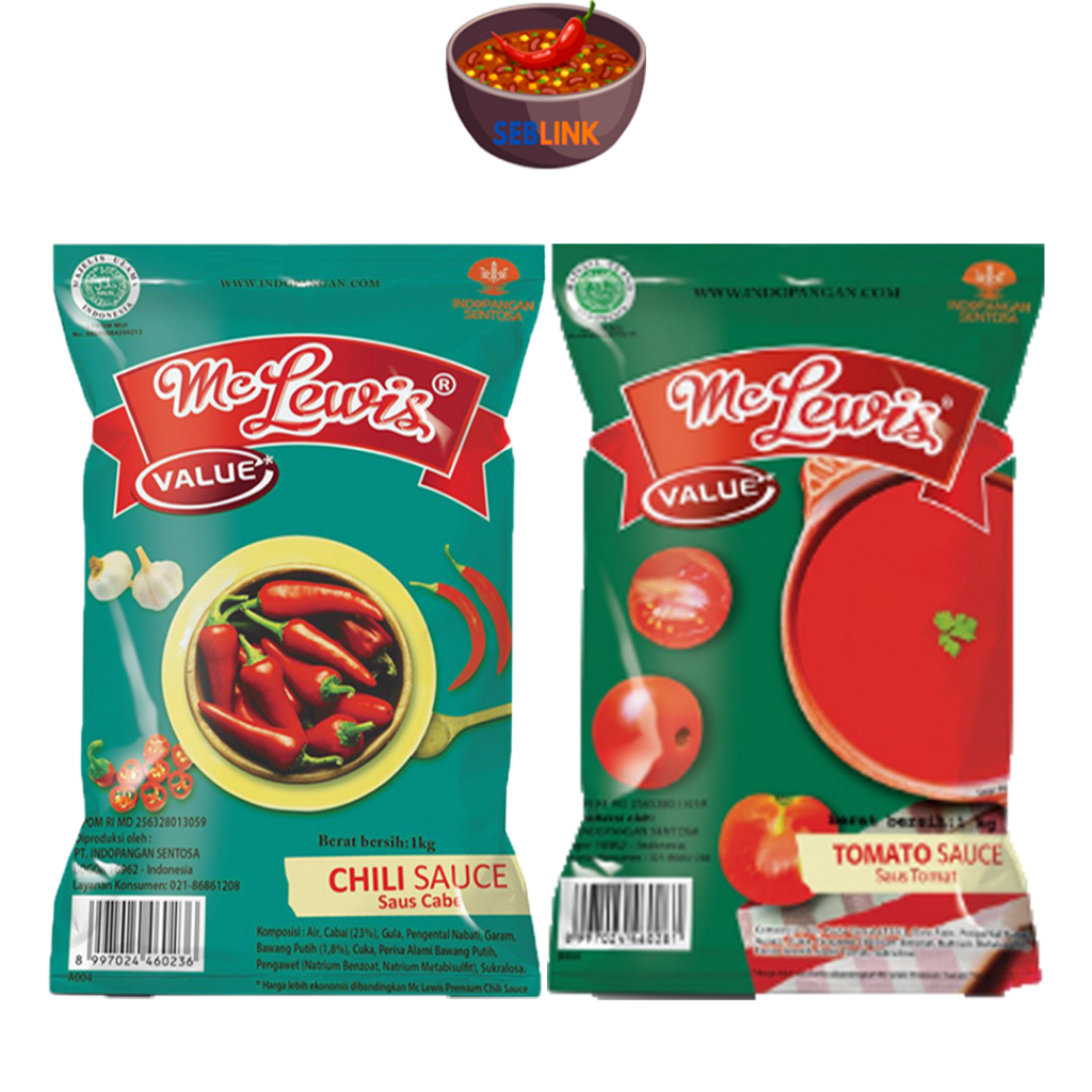 

Mc Lewis Saus Chili/Saus Tomat Isi 500Gram