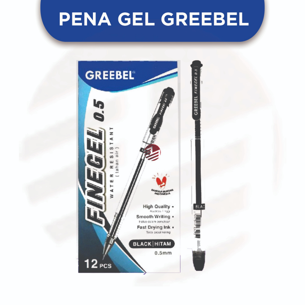 

Pena Greebel Fine Gel 0.5mm Hitam