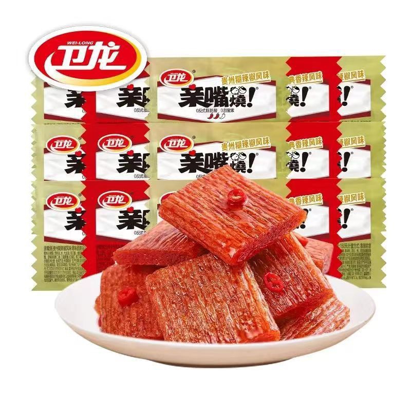 

(HALAL) Weilong Burn Kiss 卫龙 亲嘴烧 28g Spicy Gruten Latiao
