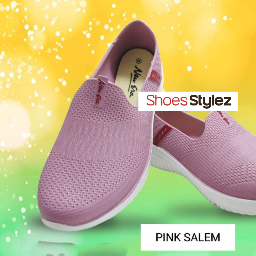 Shoes Stylez - NEW ERA Sepatu Slip On Wanita Karet Terbaru Original Asli