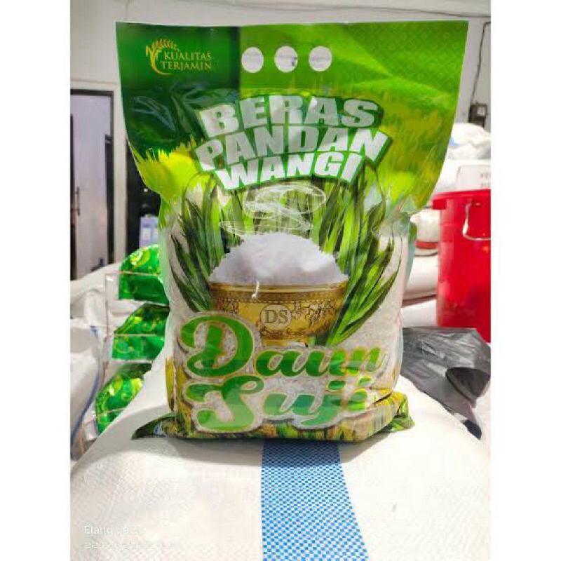 Beras Pandan wangi Daun Suji kemasan 3kg