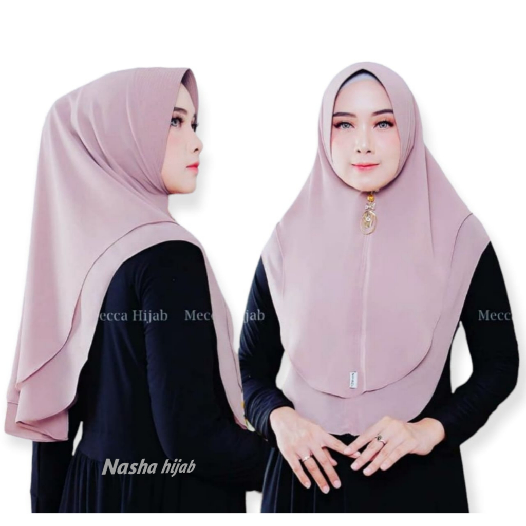 Hijab jilbab khimar mini 2 layer ceruty babydoll