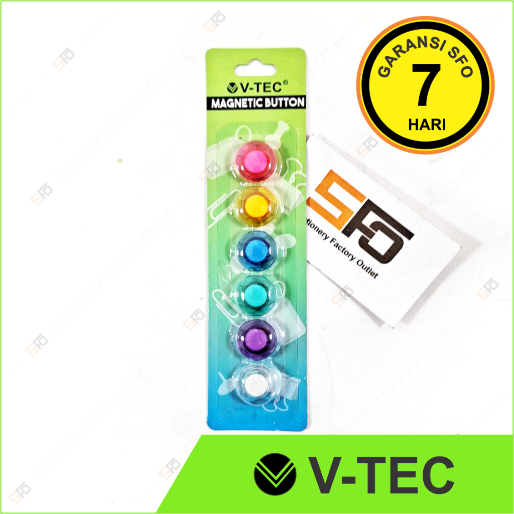 

Magnet Papan Tulis Kecil Transparan V-Tec isi 6 - VT-MB20CLR - SFO Semarang Official