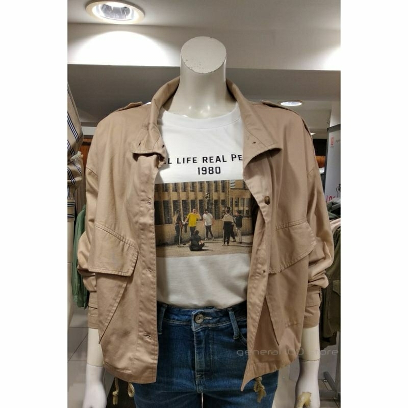 LOGO JEANS - Outer Wanita Logo Jeans Outer Wanita Model Terbaru - Khaki