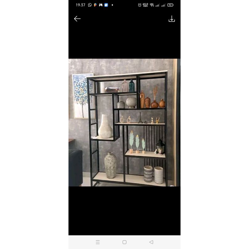 Partisi sekat ruangan model rak mewah