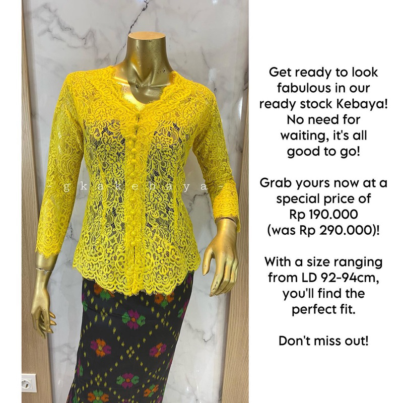 Kebaya brokat kuning