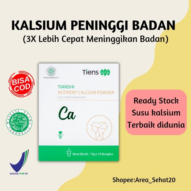 

[COD] CALSIUM NHCP TIENS 1 KOTAK | SUSU PENINGGI BADAN | CALSIUM NHCP | PENINGGI BADAN BEST SELER