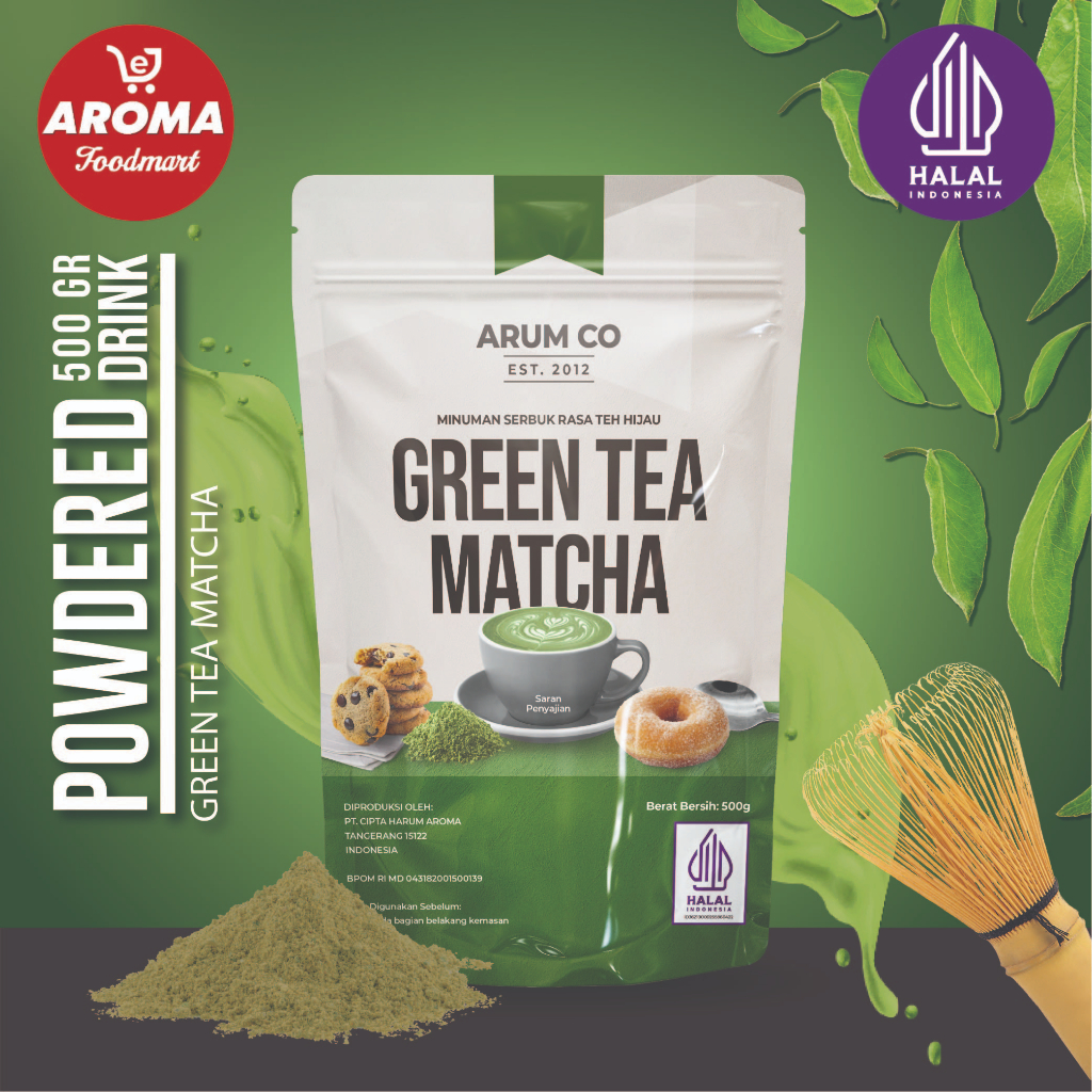 

Arum Co Bubuk Matcha Green Tea 500gr / Bubuk Green Tea Matcha Powder