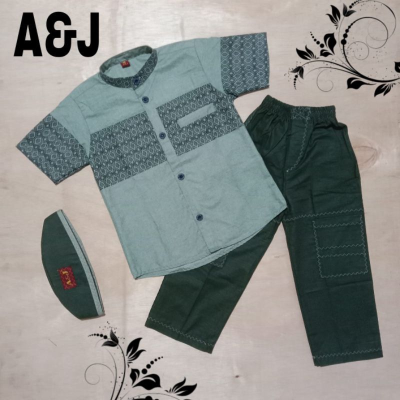 Koko A&J motif terbaru// Koko Swiss Lengan Pendek A&J