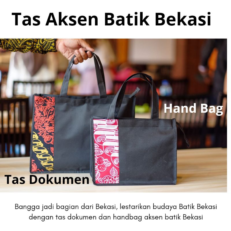 Tas dokumen Handbag Aksen Batik Bekasi Pria Wanita
