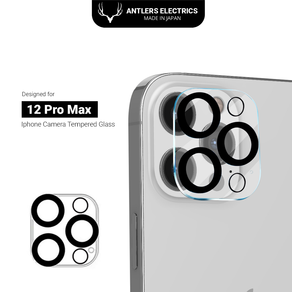 Antlers Electrics Anti Gores Kamera Tempered Glass Premium Screen Protector For Iphone 12 PRO MAX  6.7 INCI  Full Screen  Pelindung Layar Kamera Iphone 15 14 13 11 PRO MAX X XS XR XSMAX
