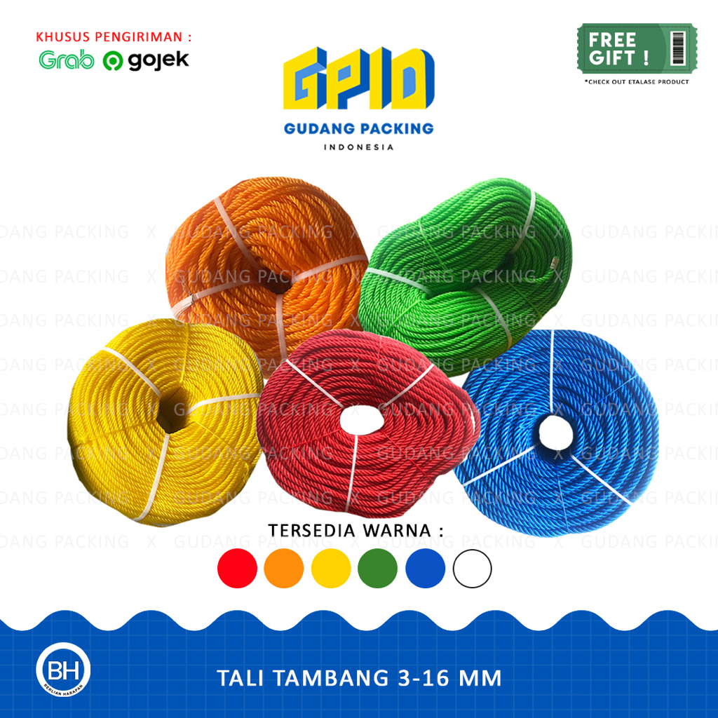 

(GOSEND/GRAB) Tali Tambang Ukuran (3 - 10 mm) Super Quality