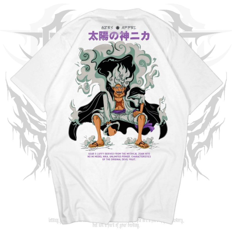 GZRS T-shirt Luffy Gear 5 - White