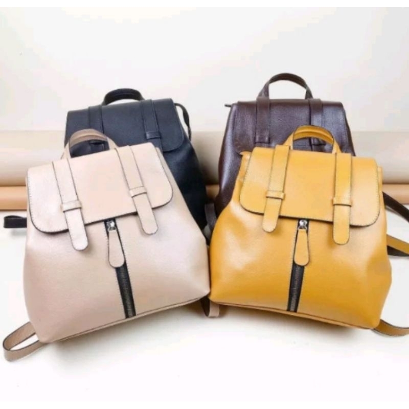 RANSEL WANITA BERBAHAN KULIT SAPI ASLI PREMIUM