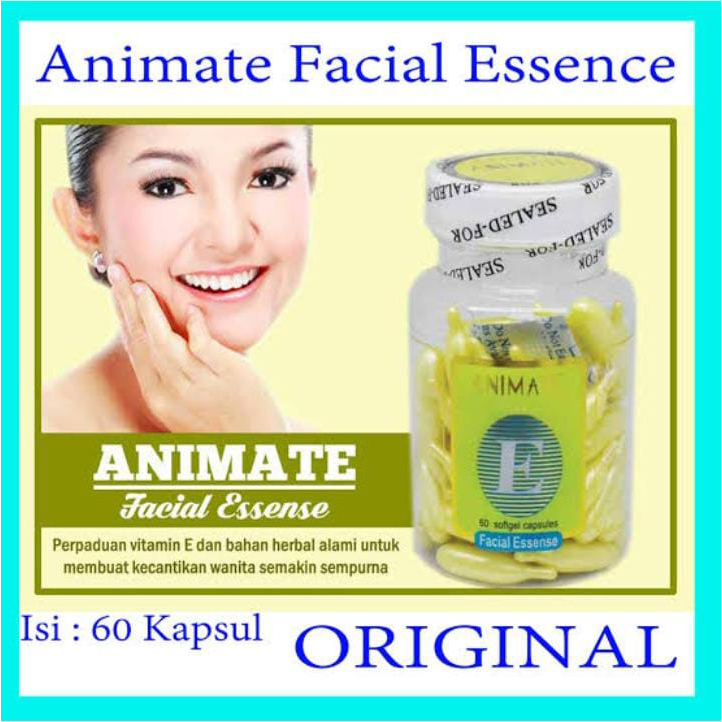 Animate Serum Wajah  Animate Facial Essence Serum Vitamin E  Serum Wajah BPOM ORIGINAL  Animate Kaps