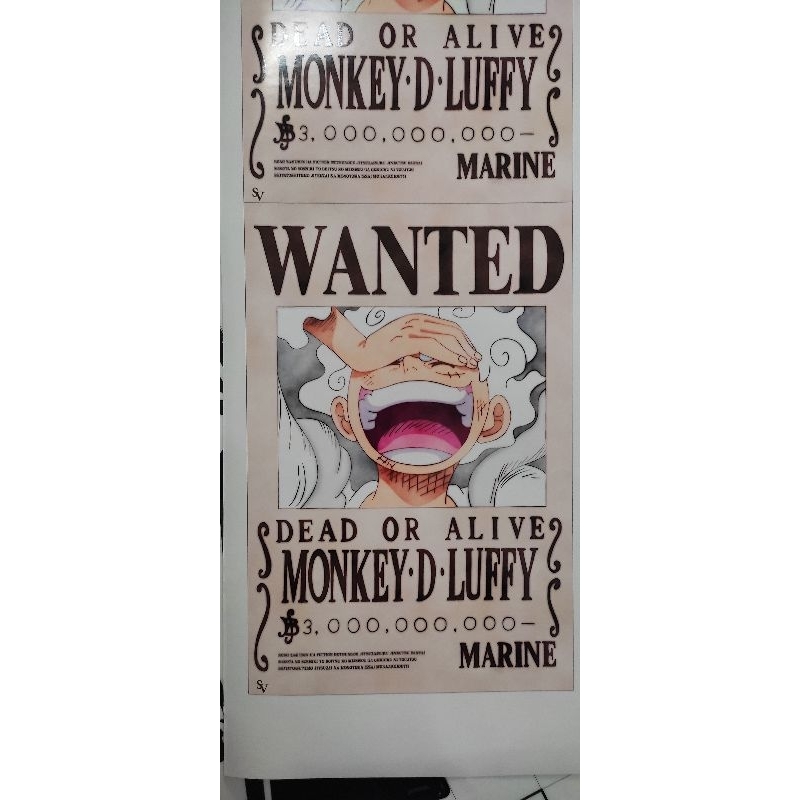 Poster dan Stiker edisi Luffy Gear 5 sedang trend