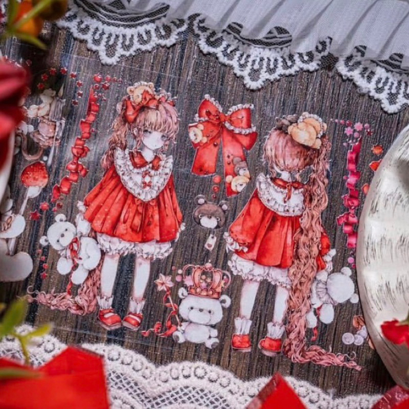 

Sample Red Bear and Girls, Lovely Bear, Lovely Dreams Crystal PET Tape perloop