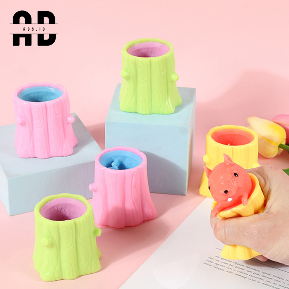 ABS - Mainan Squishy Tupai Karet / POP UP Tupai Karet Silikon Squeeze / Squishy TIKUS Mainan Viral A