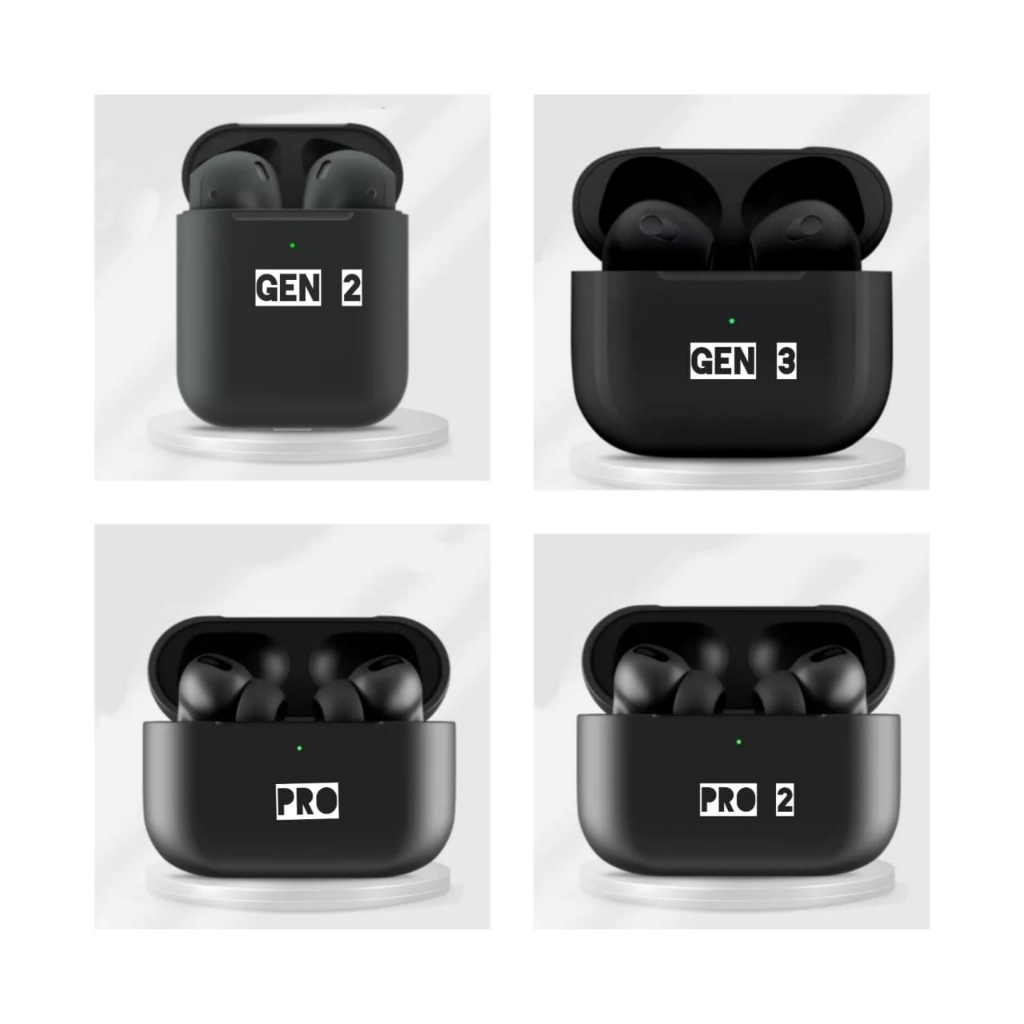 Ear-Pods Gen 2 Gen 3 Pro Pro2 Black EDITION